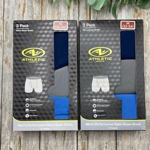 Men's Performance Nylon 6” Inseam Boxer Brief Underwear 2, 3-Packs Size M